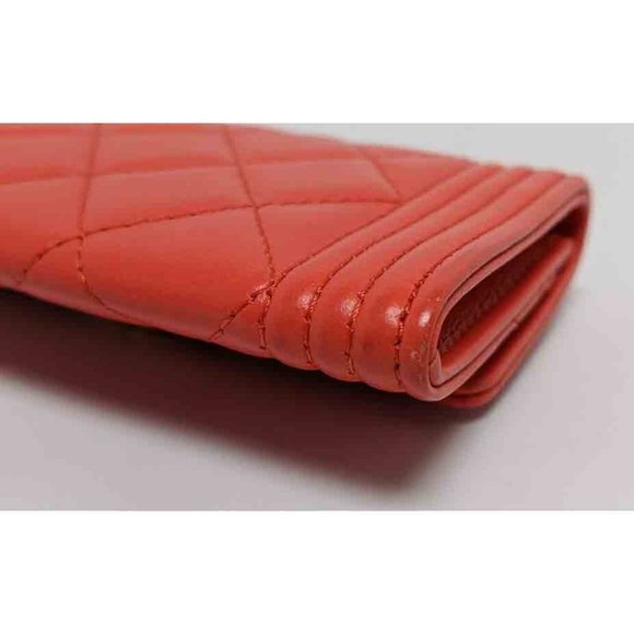 SOLD Chanel Red Boy Flap Wallet - Picture 6 of 7